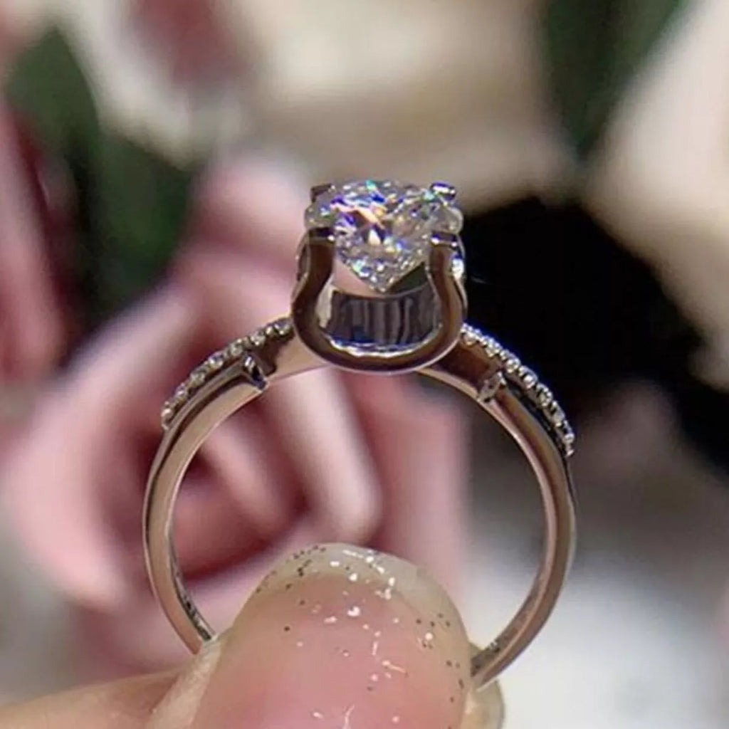 2 Carat 925 Sterling Silver Moissanite Ring