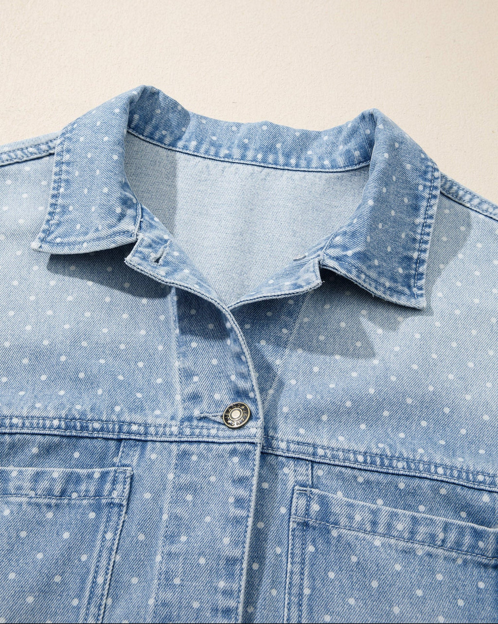 Polka Dot Denim Jacket
