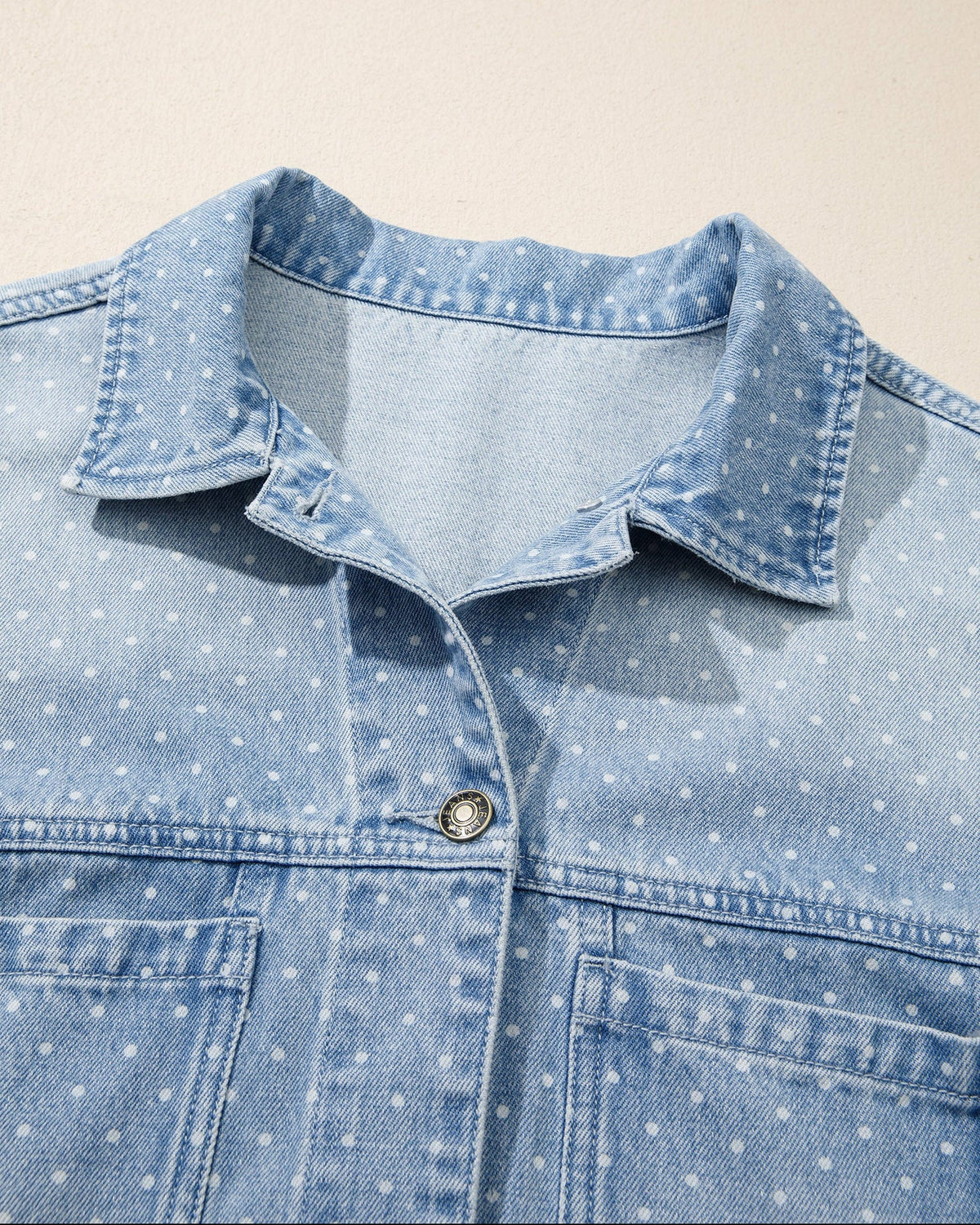 Polka Dot Denim Jacket