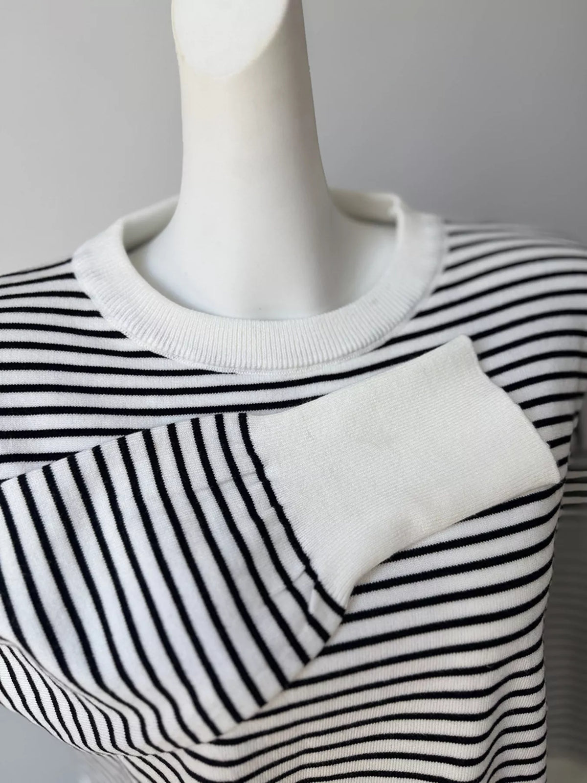 Striped Round Neck Knit Top