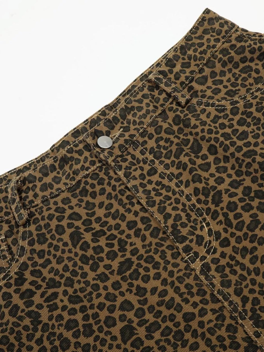 Men's Leopard Print Wide-Leg Capris