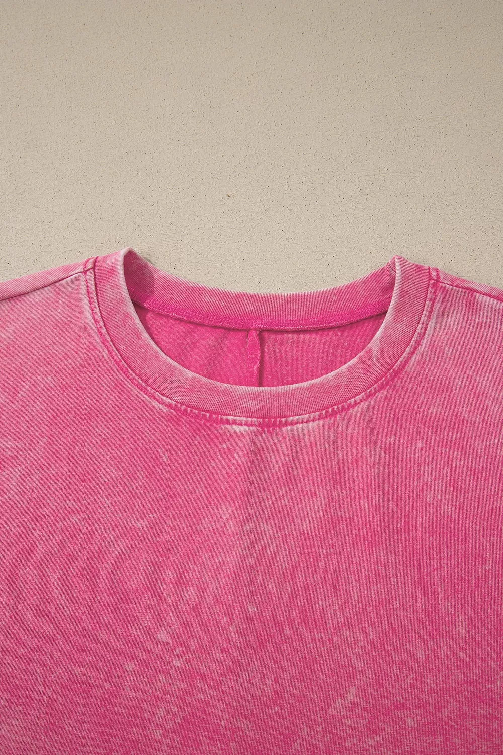 Solid Color Cotton Mineral Washed Oversize Tee