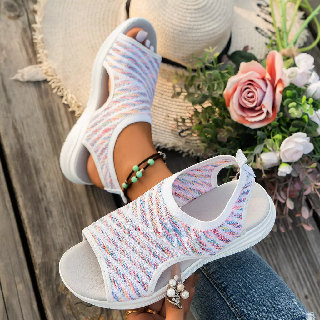 Peep Toe Flats Sandals