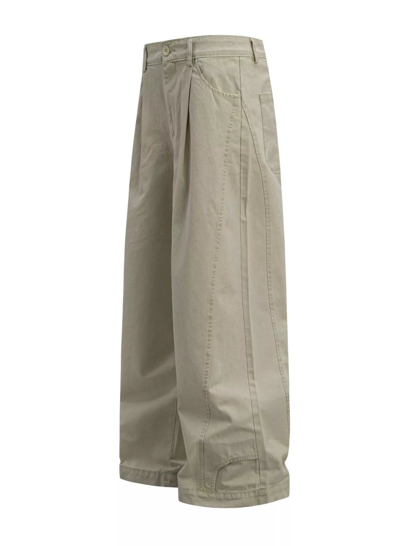 Men's Wide Leg Pleated Pants