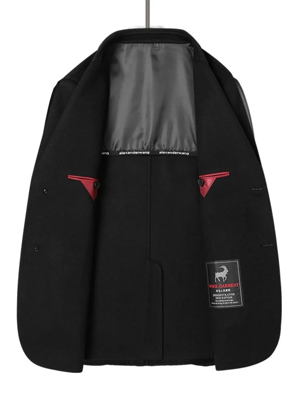 Men's Plus Size Wool Long Sleeve Outerwear