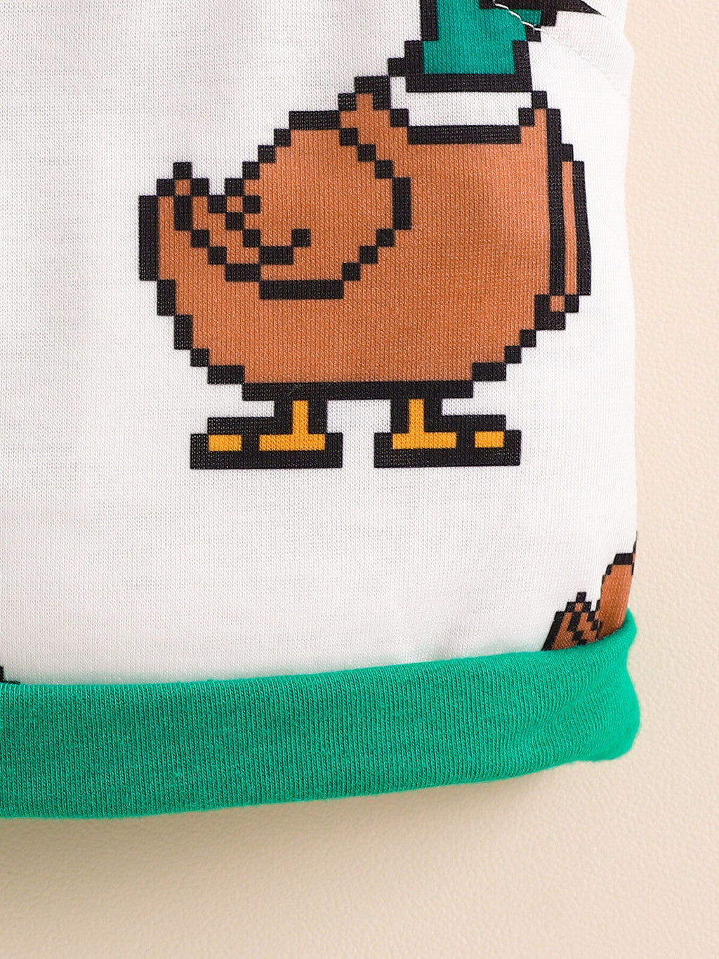 Children's Duck Round Neck Tee and Shorts Set