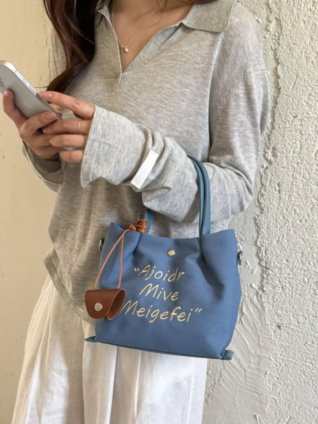 Letter Canvas Handbag