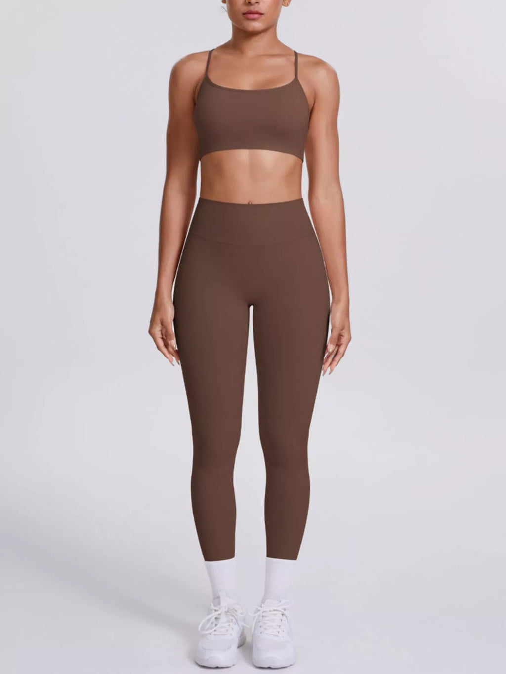Criss-Cross Back Cami and Leggings Active Set
