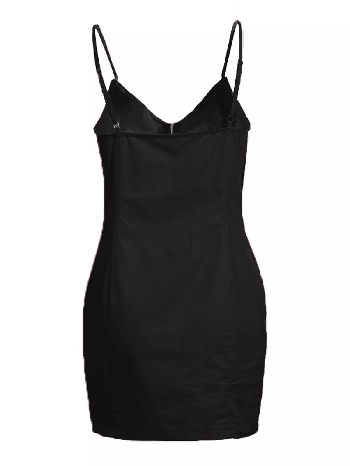 Full Size Zip-Front Bodycon Mini Dress Plus Size