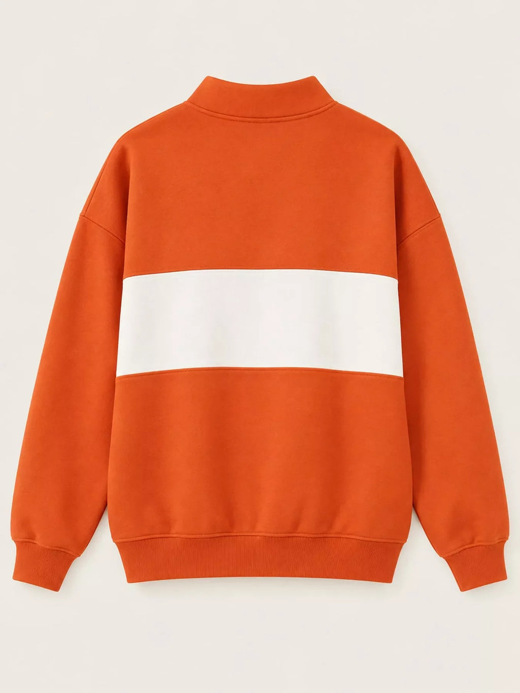 Full Size Color Block Snap-Button Sweatshirt Plus Size