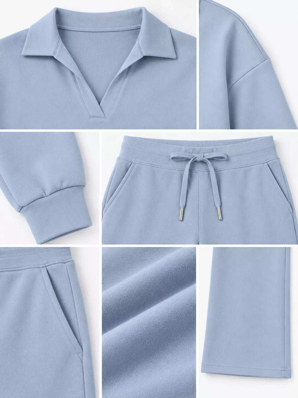 Dropped Shoulder Top and Pants Set