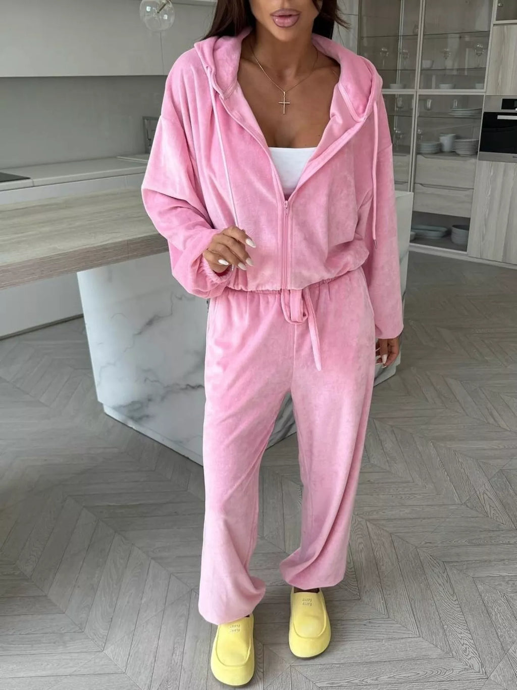 Zip-Up Hoodie and Joggers Set