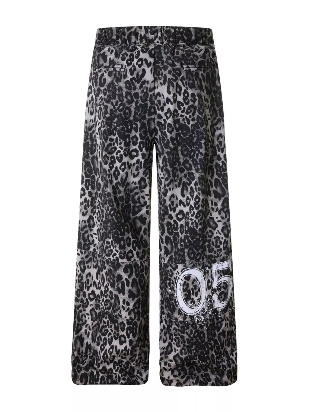 Men's Leopard Print Wide-Leg Pants