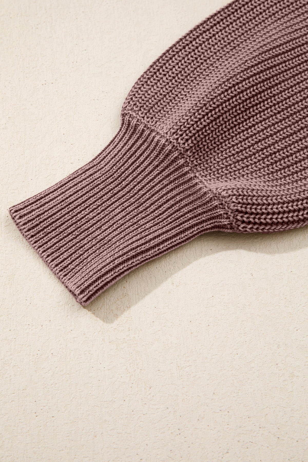 Mineral Wash Buttoned Polo Collar Knit Sweater