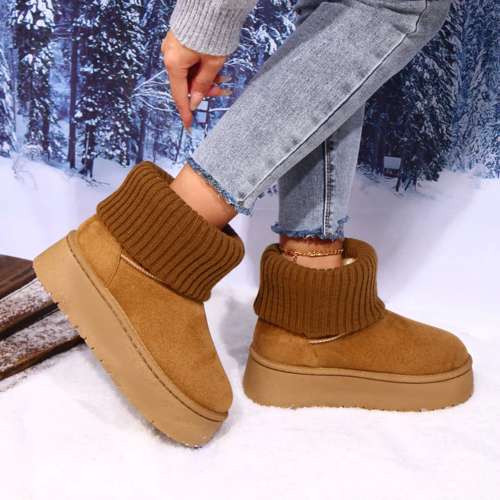 Round Toe Platform Boots