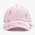 Distressed Embroidered Letter Cotton Dad Baseball Cap