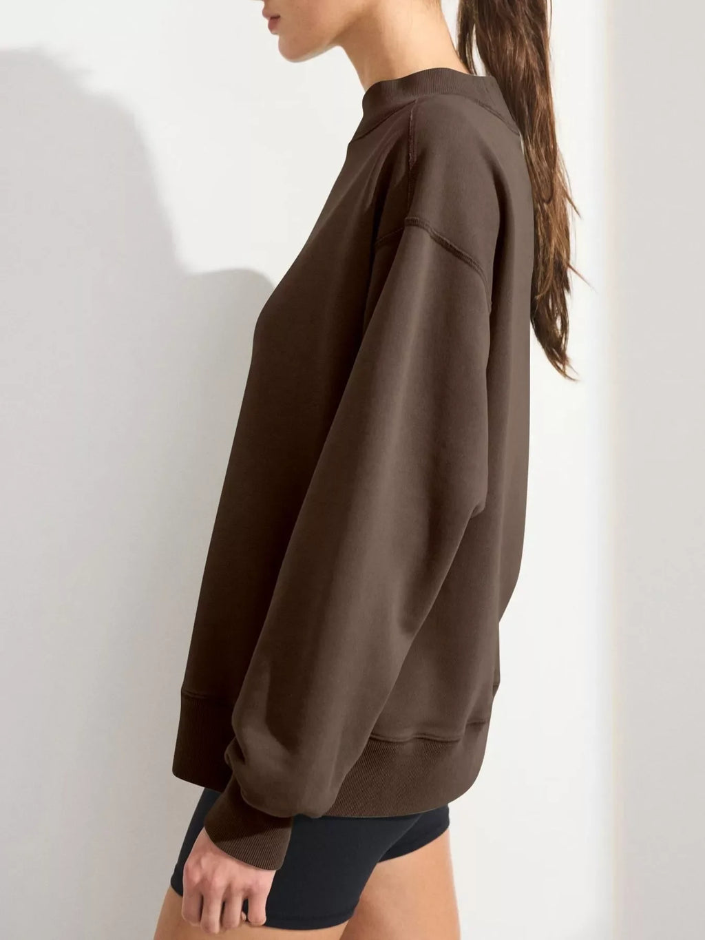 Mock Neck Oversized Sweatshirt