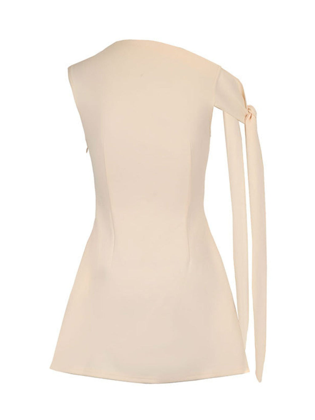 One-Shoulder Bowknot Mini Dress