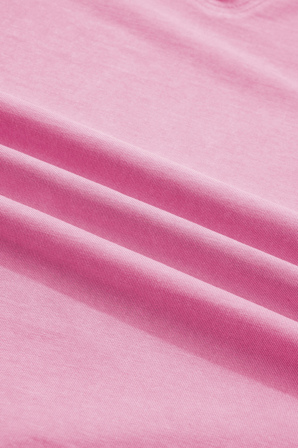 Pink Raw Cut Notched Neck Lace Patchwork Detail Mineral Wash Tee