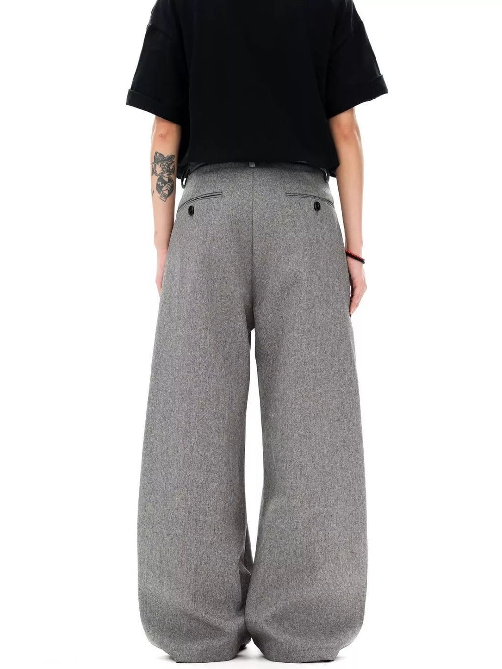 Men's Plus Size Wide Leg Pleated Pants