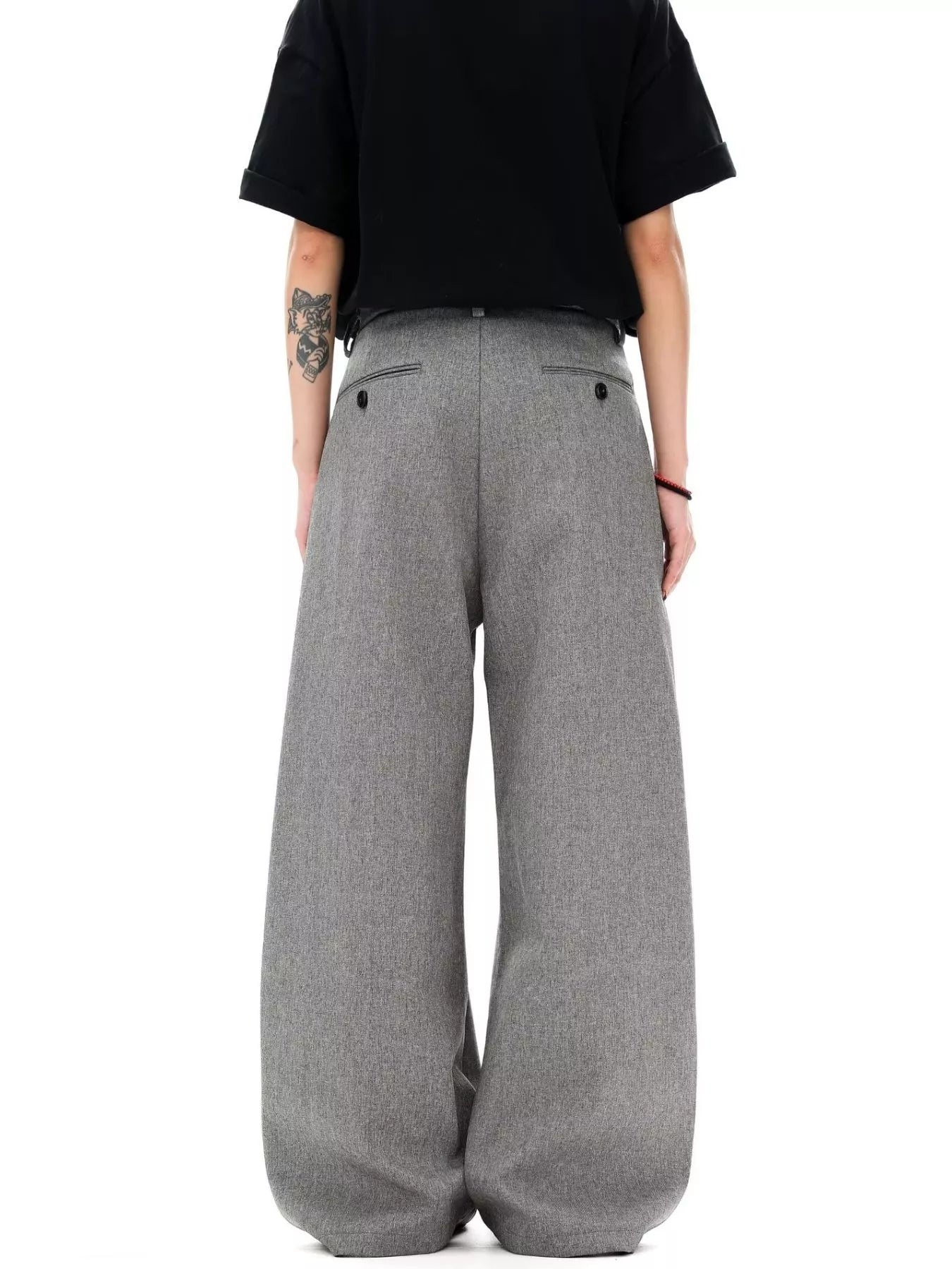 Men's Plus Size Wide Leg Pleated Pants