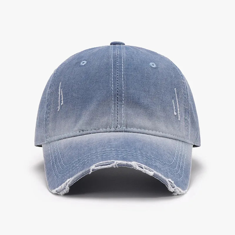 Distressed Washed Adjustable Cotton Baseball Cap