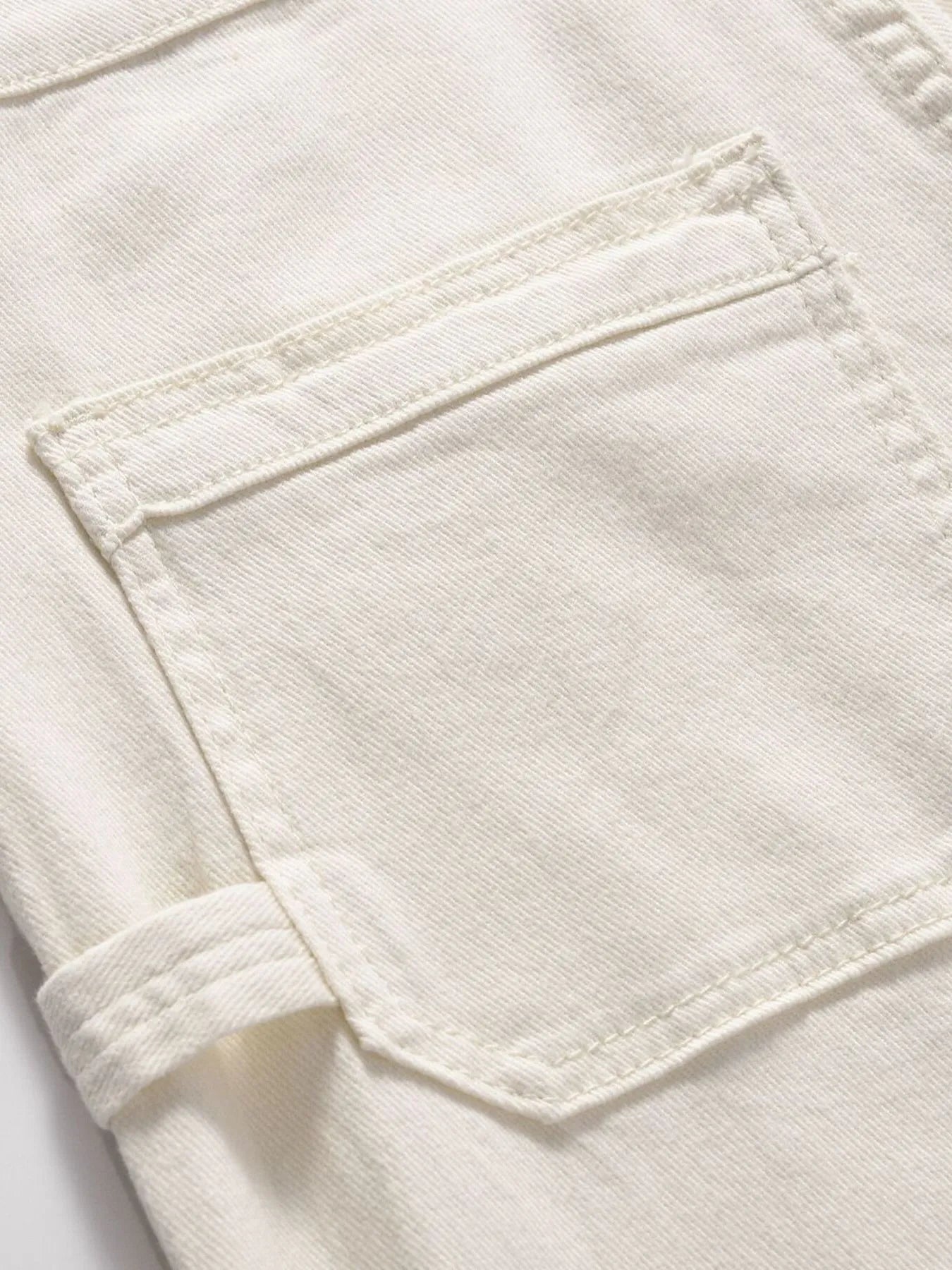 Men's Slim Straight Jeans with Snap Detail