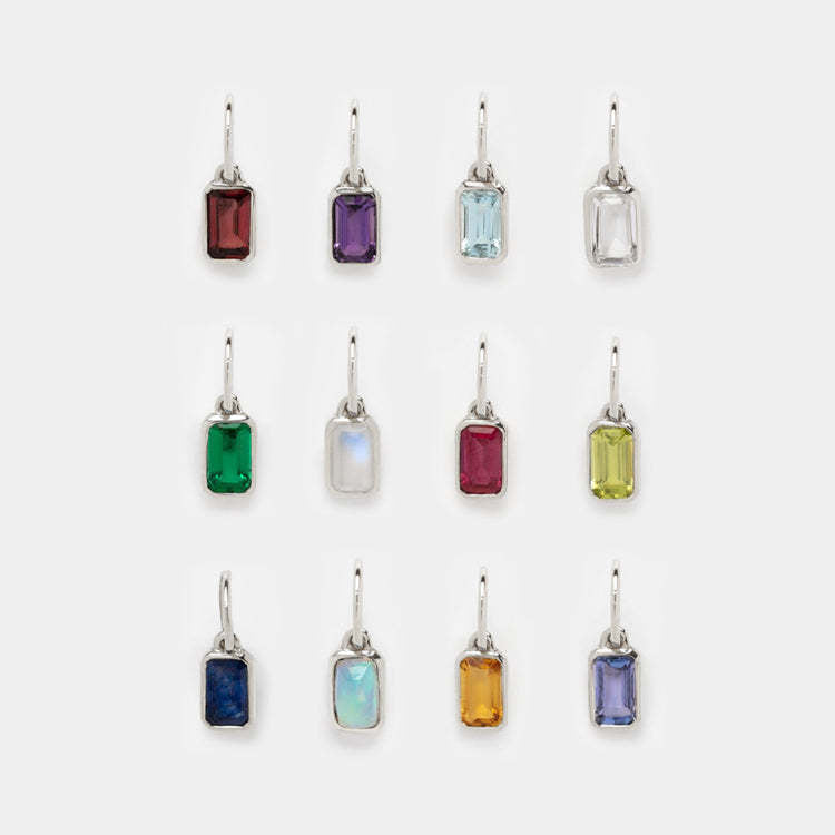18K gold letters with birthstone design high-end necklace