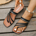 Braided Strappy Flats Sandals