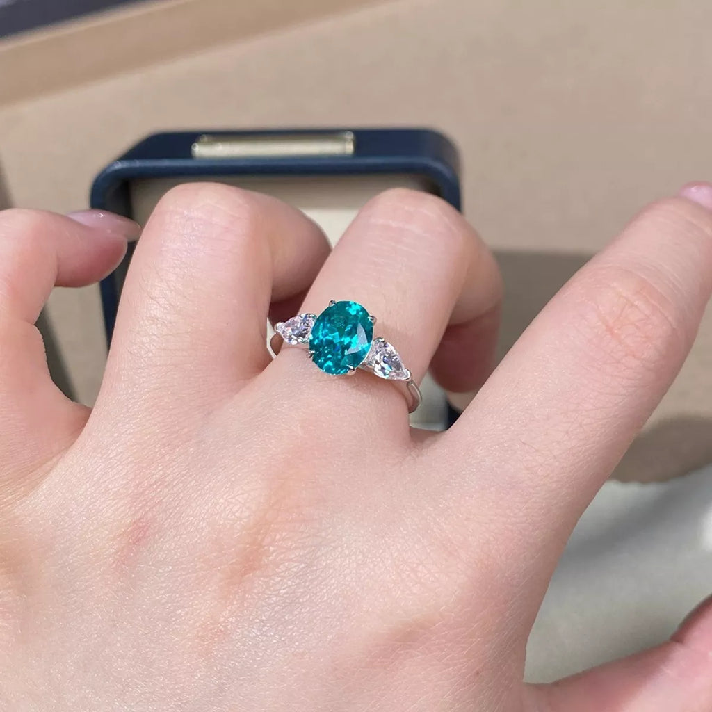 Topaz 925 Sterling Silver Oval Ring