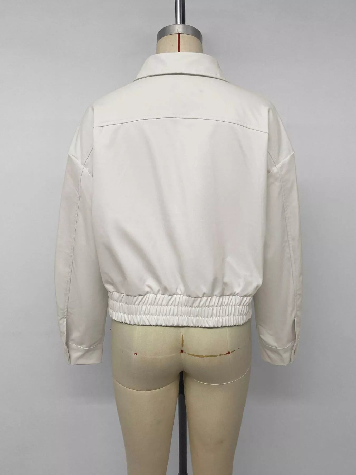 Cropped Faux Leather Jacket