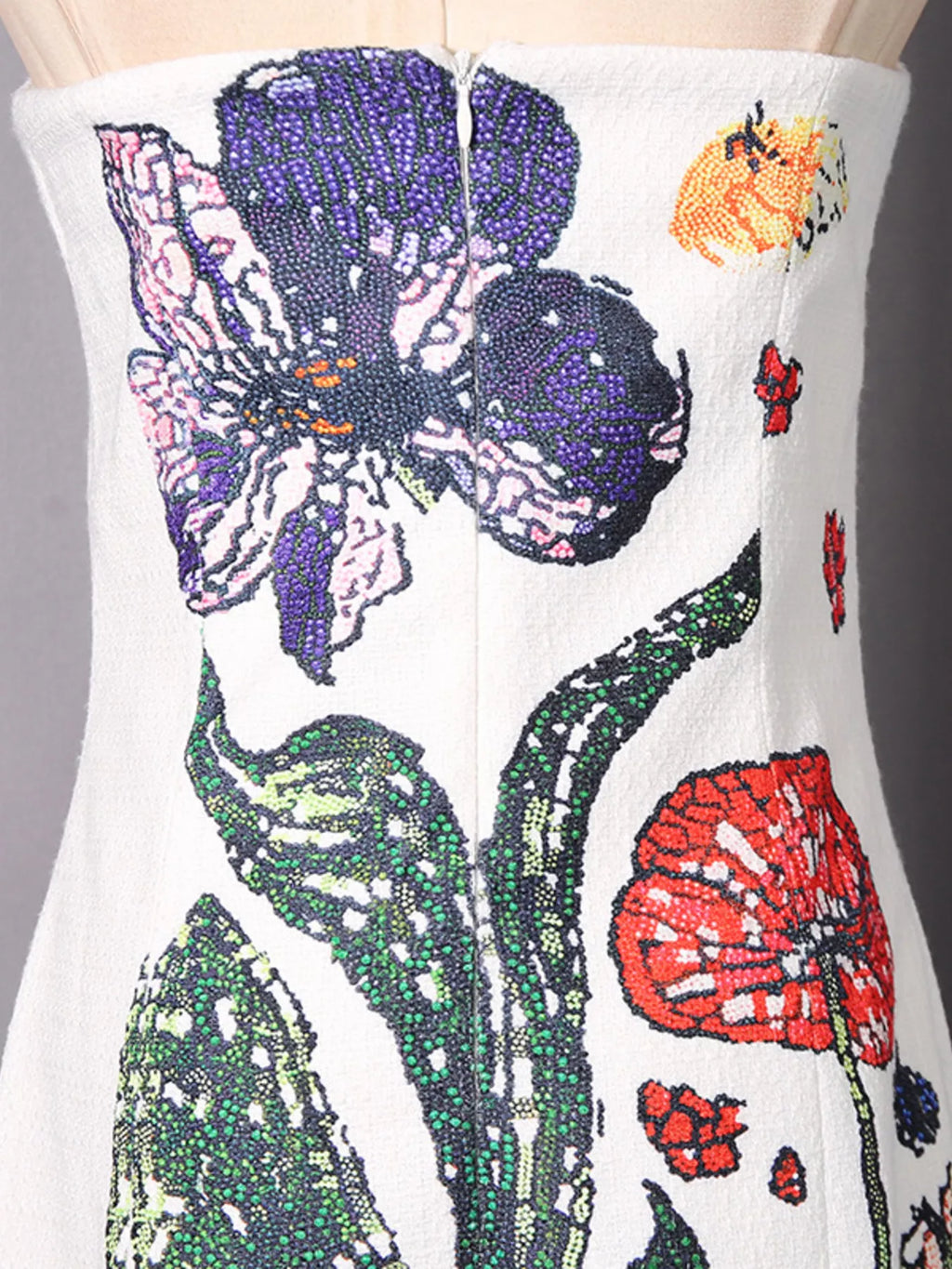 Strapless Floral Mini Dress