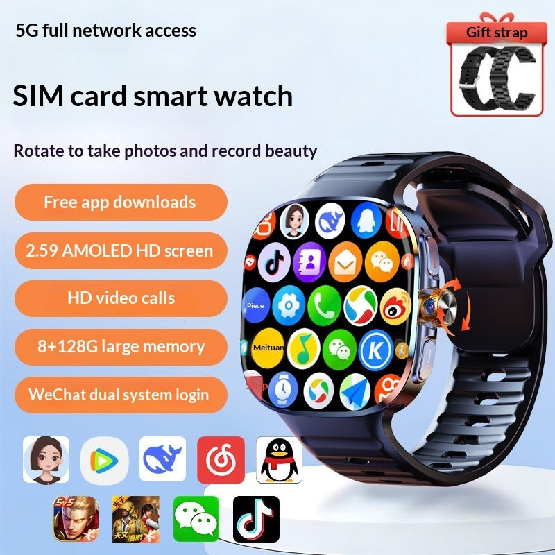 Smart 5G ESIM-enabled Multi-function Large-screen Smartwatch Phone