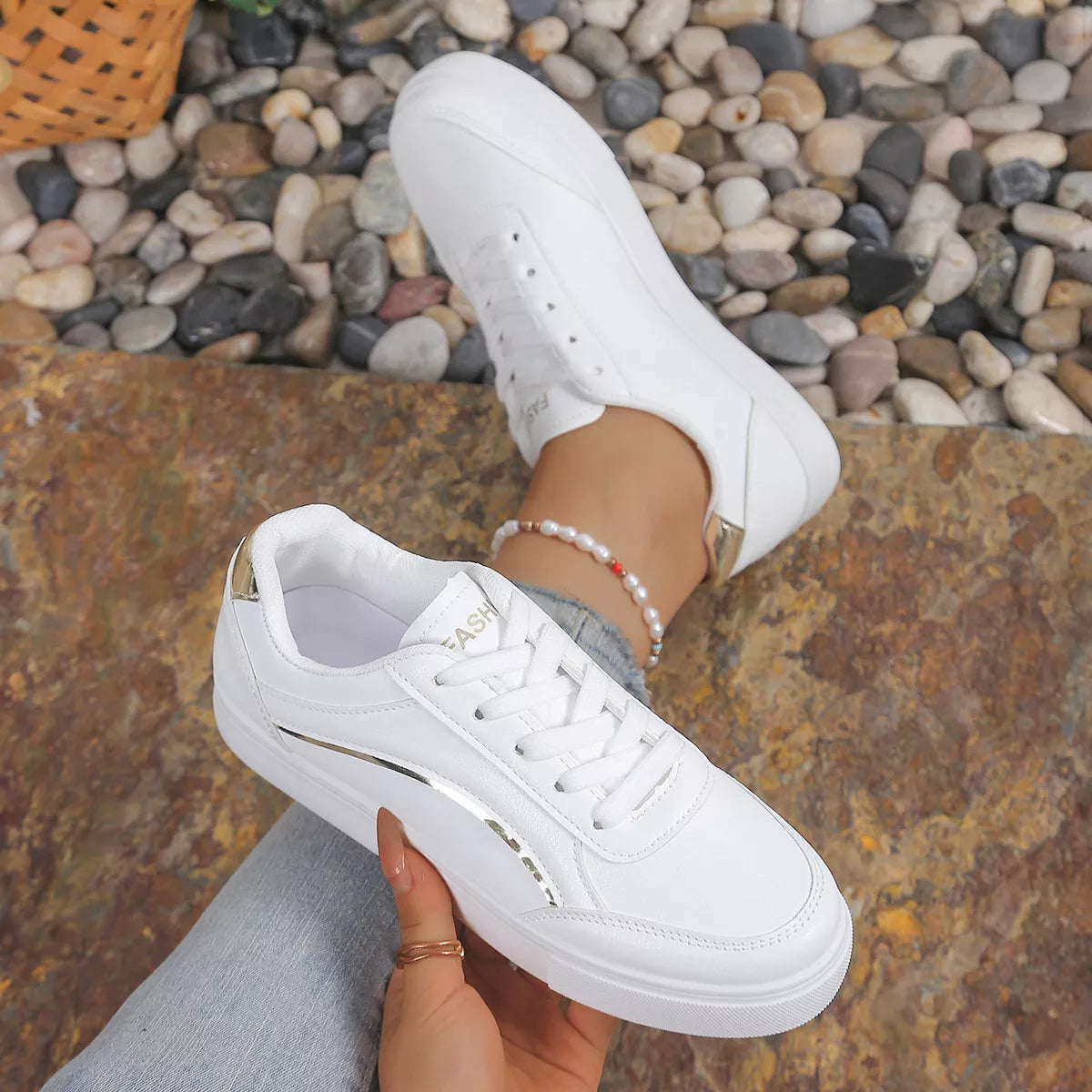 Round Toe Platform Sneakers