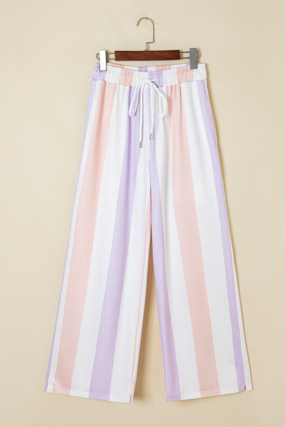Stripe Drawstring Waist Side Pocket Pants
