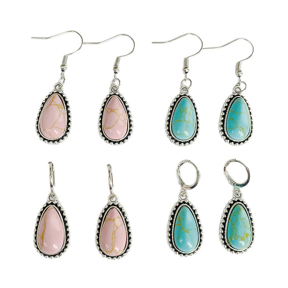 Ethnic-style Vintage Turquoise Earrings For Women