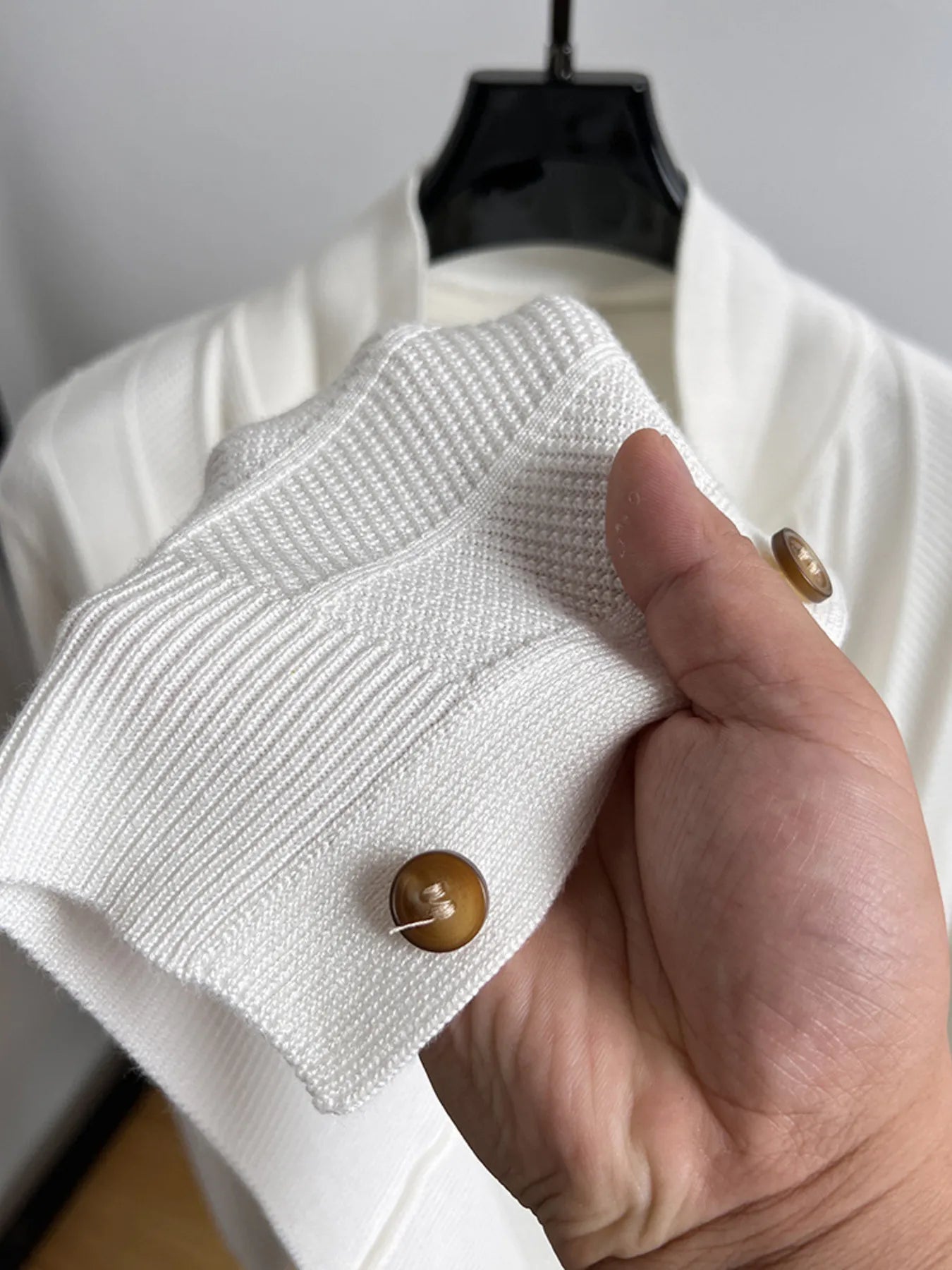 Men's Plus Size Button Down Knit Cardigan