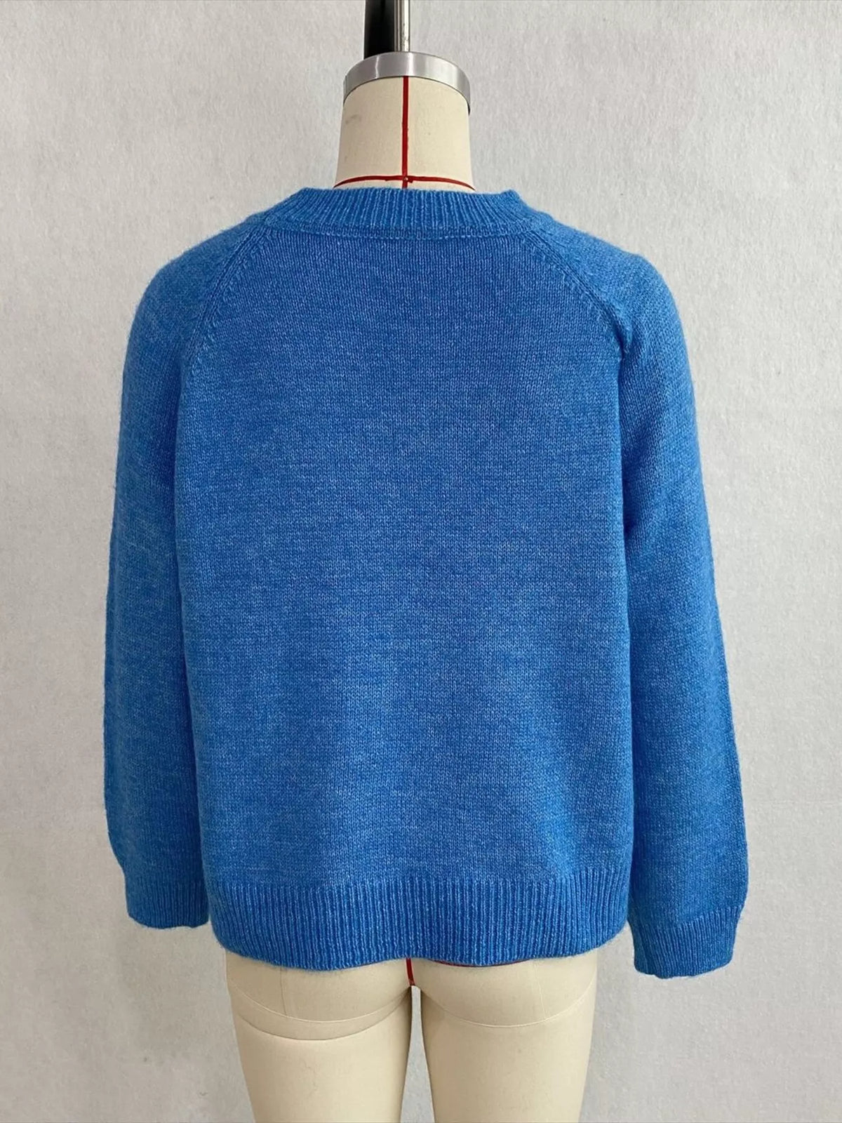 Floral Embroidered Round Neck Sweater
