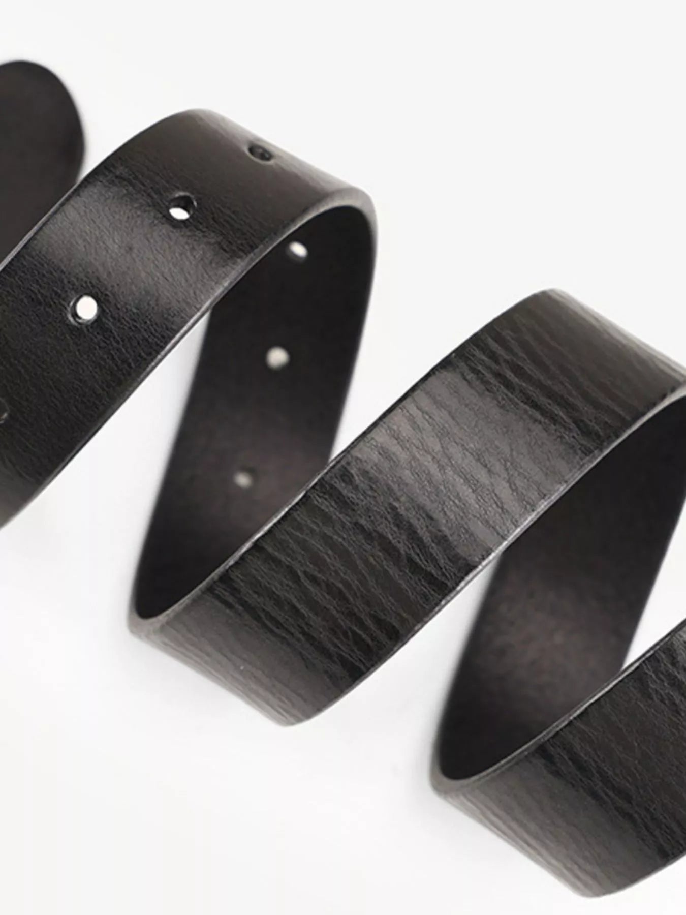 Classic Leather Belt with Silver Buckle