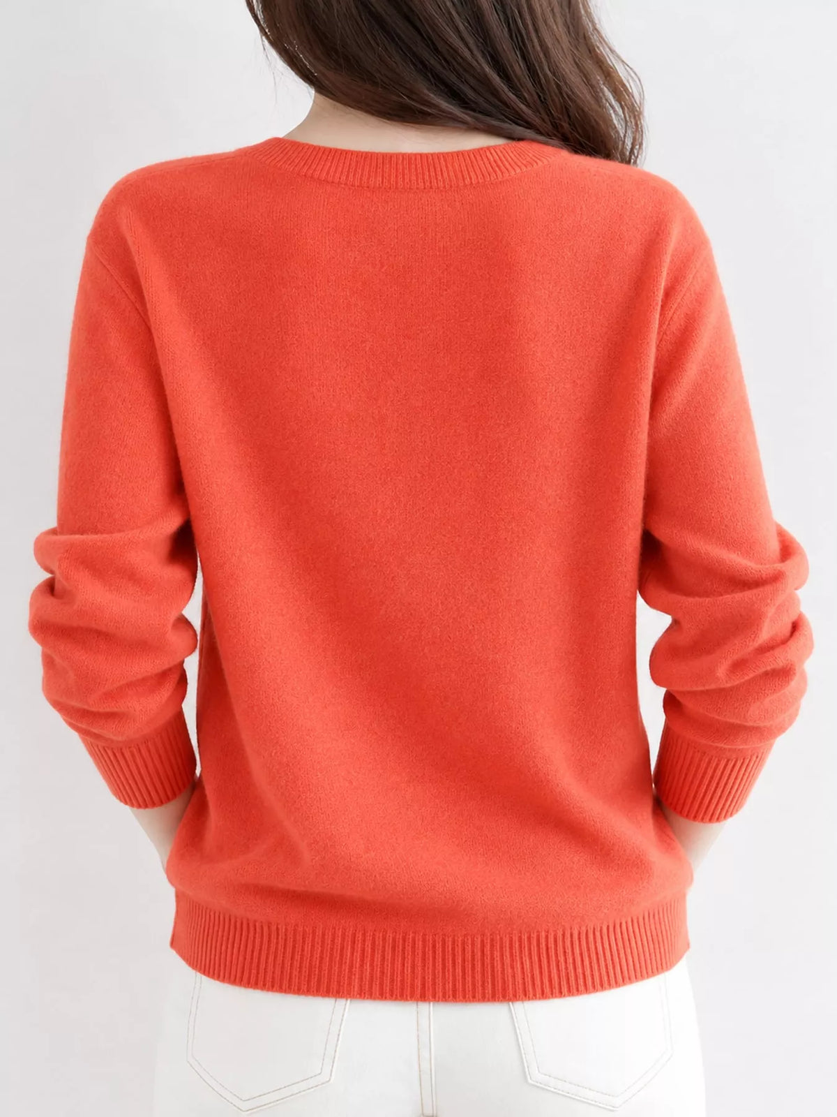 Crew-Neck Button-Down Cardigan