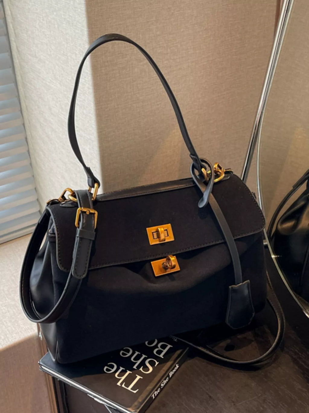 Classic Solid Color Handbag
