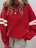 Striped Dropped Shoulder Sweatshirt