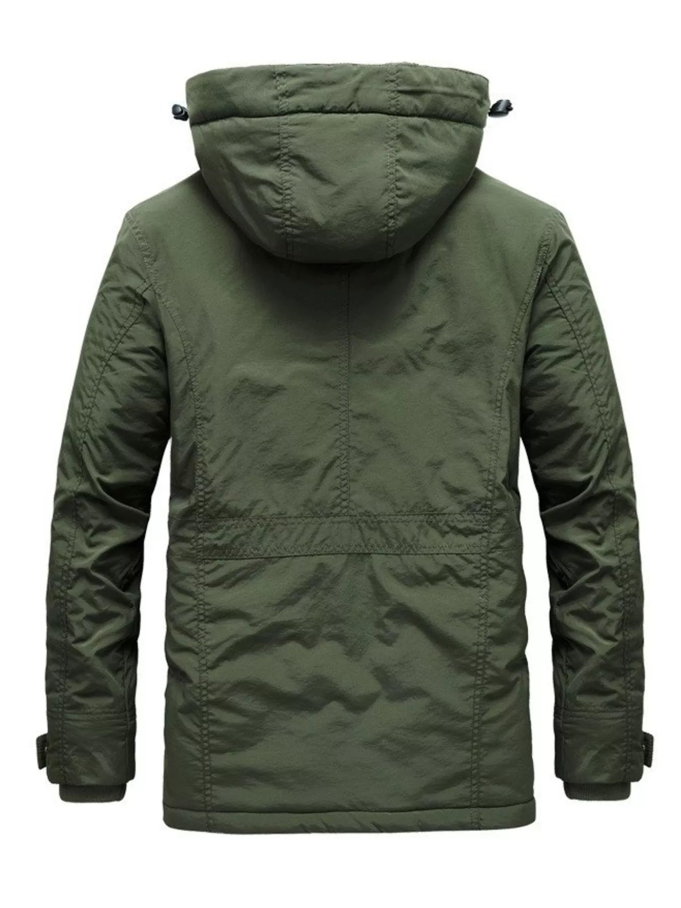 Men's Plus Size Winter Zip Up Hooded Parka Jacket