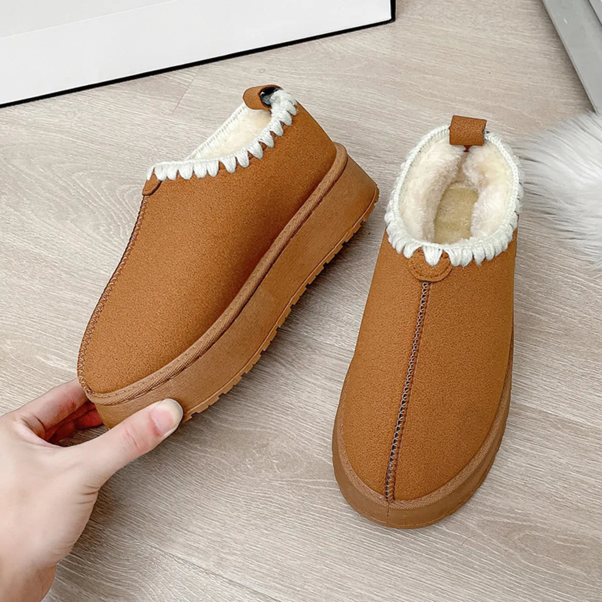 Fleece-Lined Winter Ankle Boots