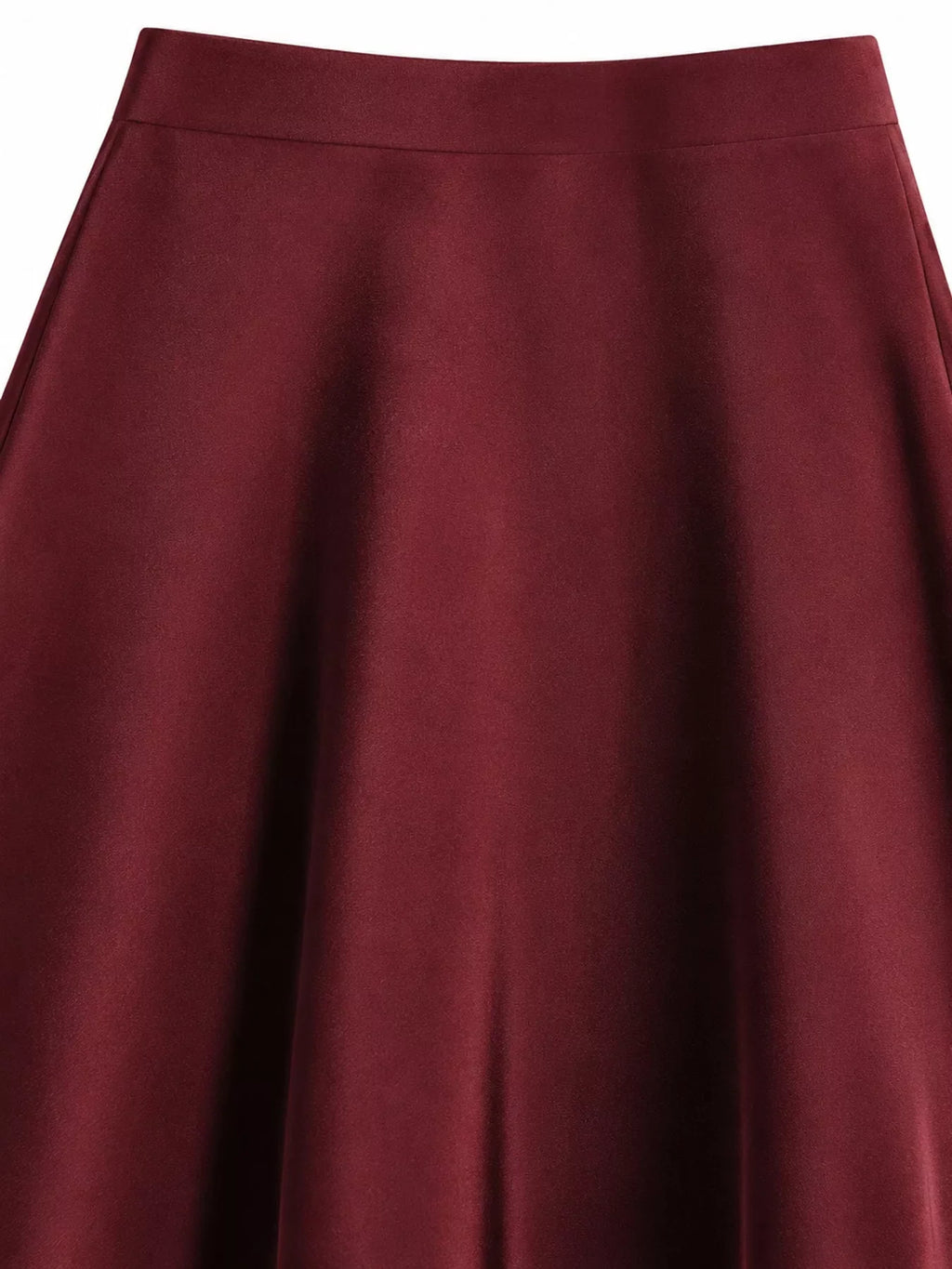 Full Size High-Waisted Satin Midi Skirt Plus Size