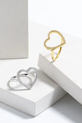 925 Sterling Silver Zircon Heart Ring