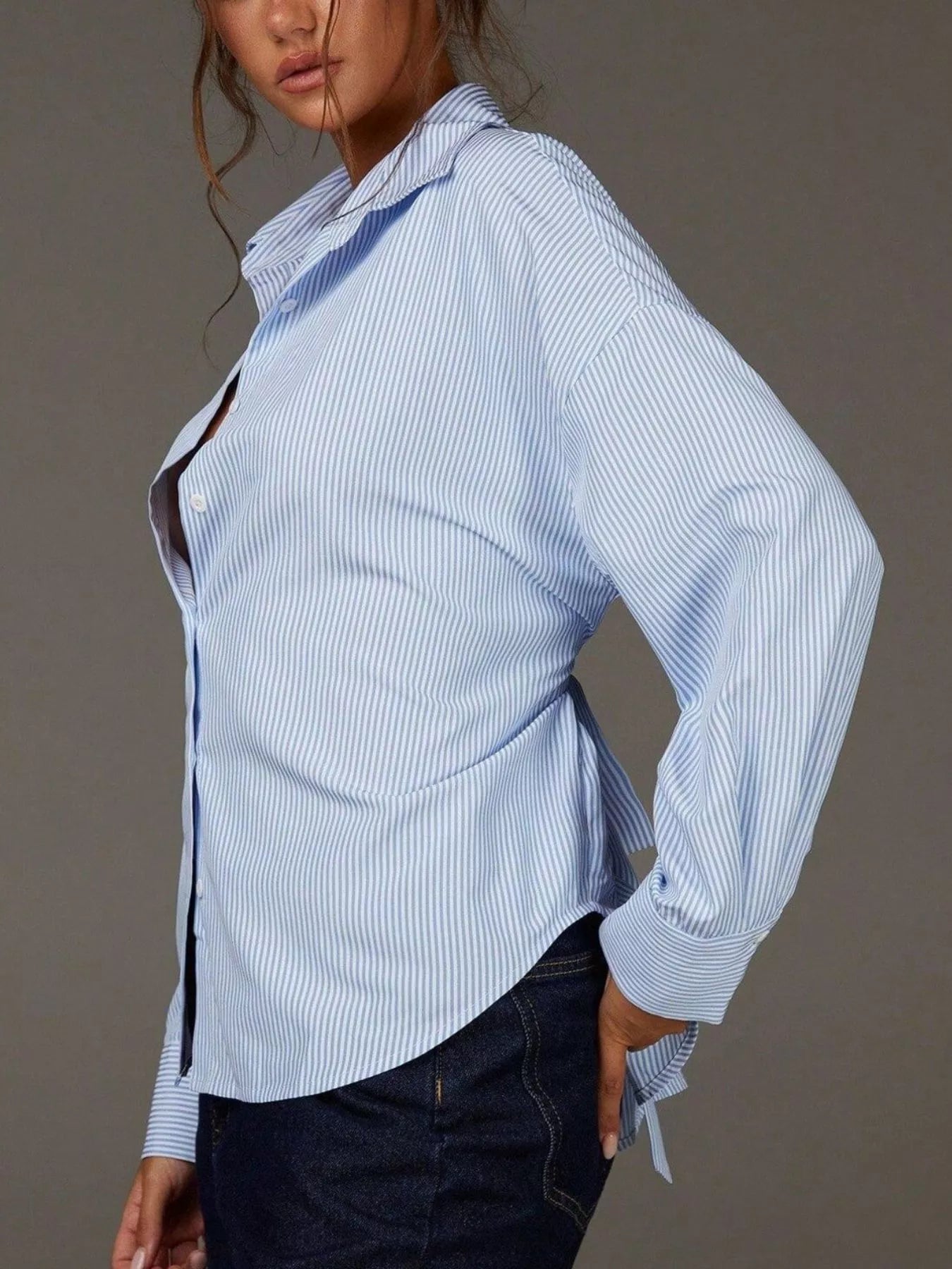 Casual Striped Button-Down Shirt