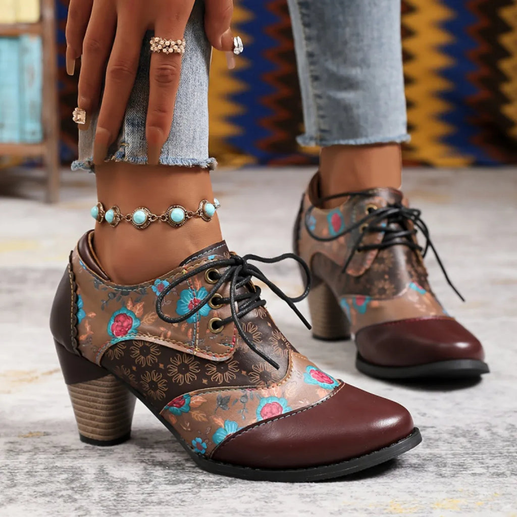 Point Toe Block Heels Ankle Boots