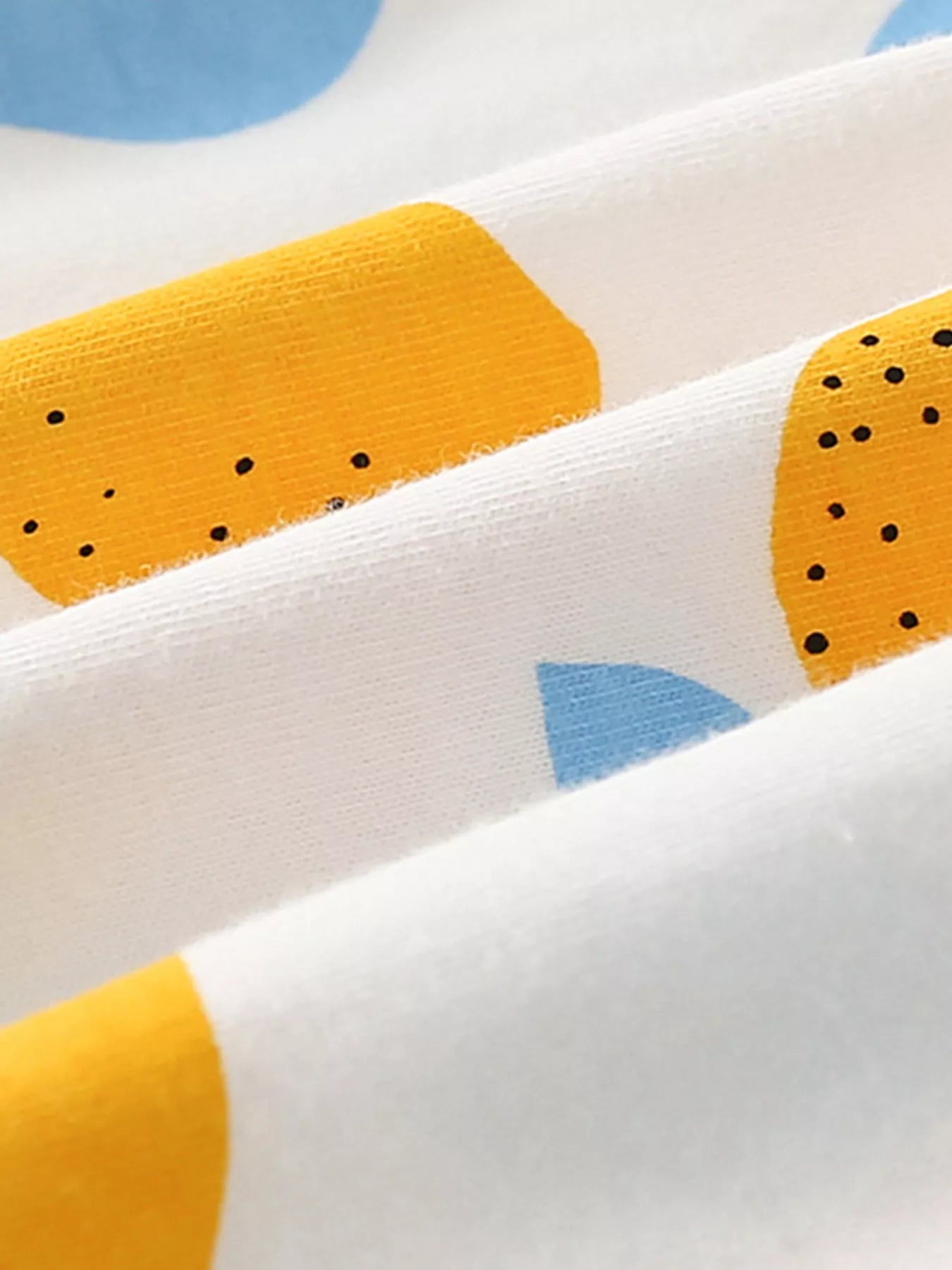 Children's Lemon Print Ruffle Sleeve Top and Shorts Set