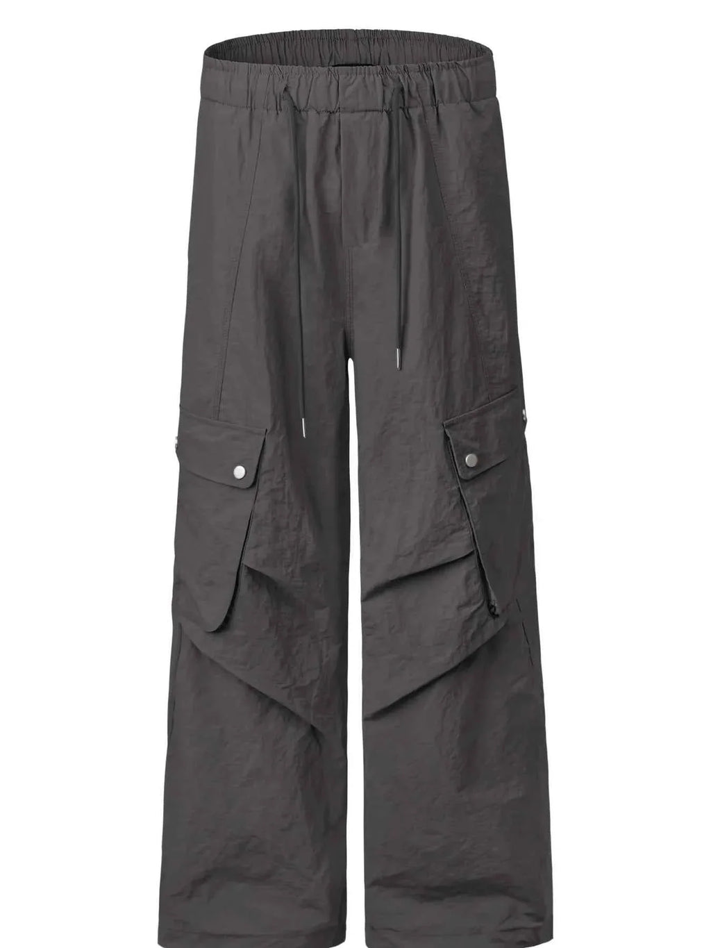 Men's Cropped Drawstring Wide Leg Cargo Pants